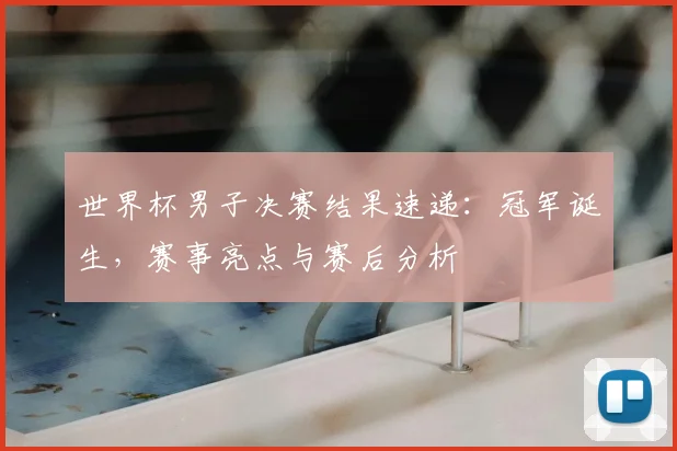 世界杯男子决赛结果速递：冠军诞生，赛事亮点与赛后分析
